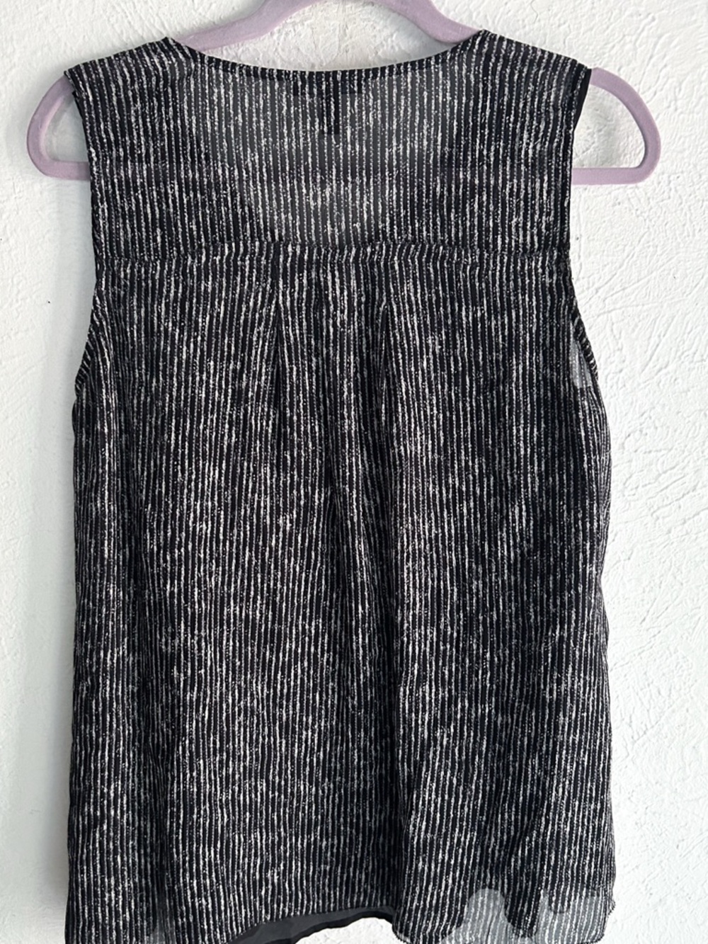 Eileen Fisher Elemental Printed Silk Top Blouse Button Down Sleeveless Medium - Picture 6 of 7